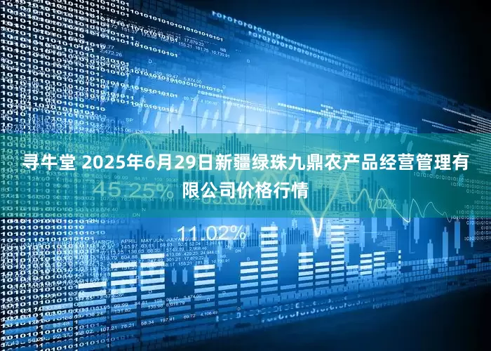 寻牛堂 2025年6月29日新疆绿珠九鼎农产品经营管理有限公司价格行情